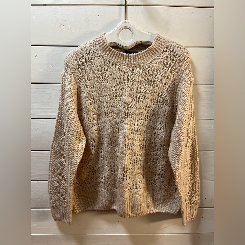 GUILTY Cream Open Knit Sweater TG/XL